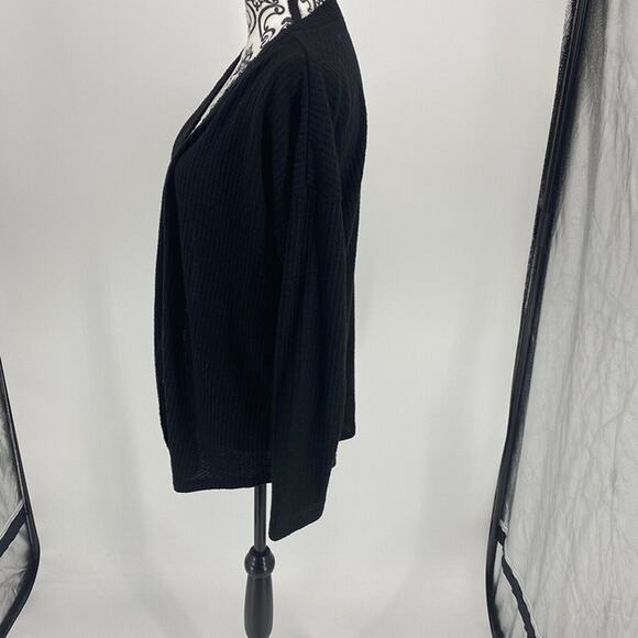 Isaac Mizrahi NY Womens Size Large Long Sleeve Waffle-Knit Button-Up Top, Grey - Picture 7 of 12